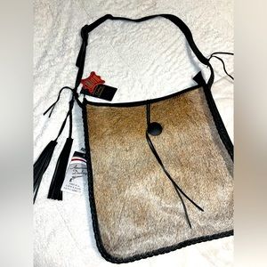 🆕 NWT American Darling Fawn Color Hide & Leather Handbag *Genuine Leather*